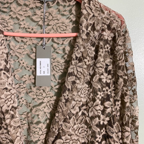 2 NWT/SAGA SHEER FLORAL EMBROIDERED CARDIGANS SIZES 2 & 3 - Picture 2 of 7